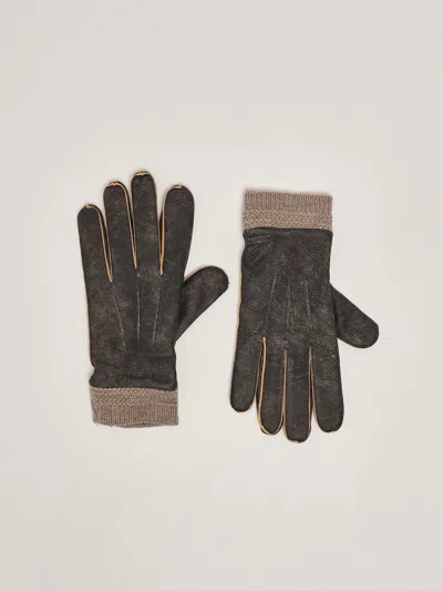 The Jackie Leather Guanti Gloves In Nero