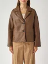The Jackie Leather Jammy Leather Jacket In Brown