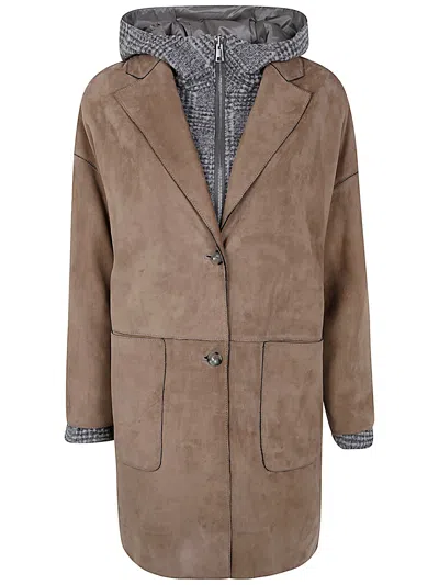 THE JACKIE LEATHERS ANGELIQUE REVERSE BOMBER JACKET,ANGQ.GSAC 123 NUTGAT