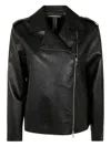 The Jackie Leathers Asymmetrical-zip Leather Jacket