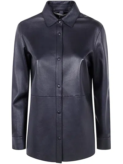 The Jackie Leathers Avril Shirt In Gray