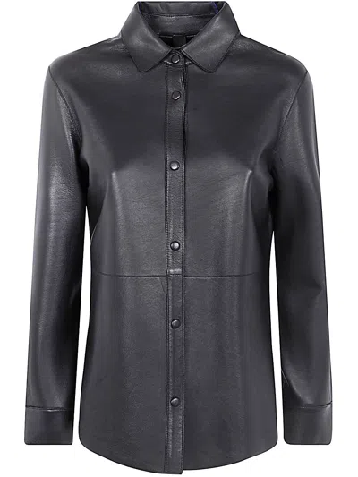 The Jackie Leathers Avril Shirt In Gray