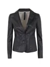 The Jackie Leathers Buttoned Blazer In Black
