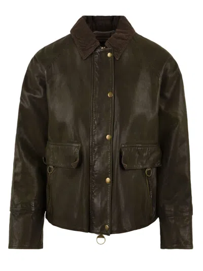 The Jackie Leathers Coats In Green
