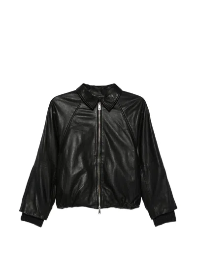 The Jackie Leathers Fiamma Zip-fastening Leather Jacket In Black