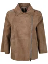 The Jackie Leathers Off-centre Zip Jacket