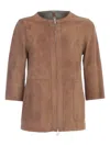 The Jackie Leathers Brown Bomber Jacket