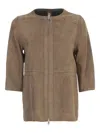 The Jackie Leathers Green Bomber Jacket In Green