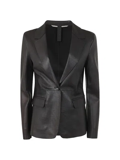 The Jackie Leathers Lucy Leather Blazer In Black