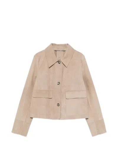 The Jackie Leathers Malaga Leather Jacket In Brown