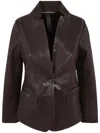 The Jackie Leathers Manhattan Jacket In Brown