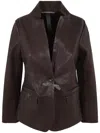 The Jackie Leathers Manhattan Jacket In Brown