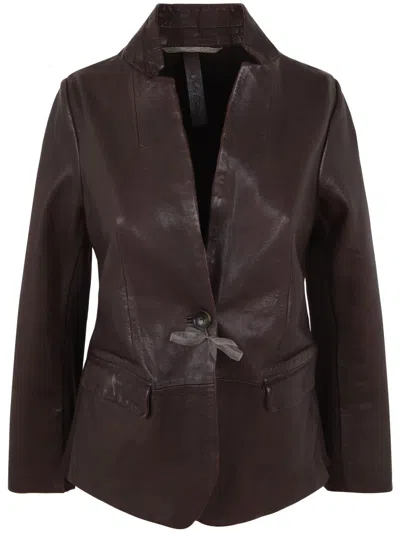 The Jackie Leathers Manhattan Jacket In Brown