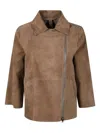 The Jackie Leathers Off-centre Zip Jacket
