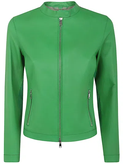 The Jackie Leathers Tarifa Leather Jacket In Green
