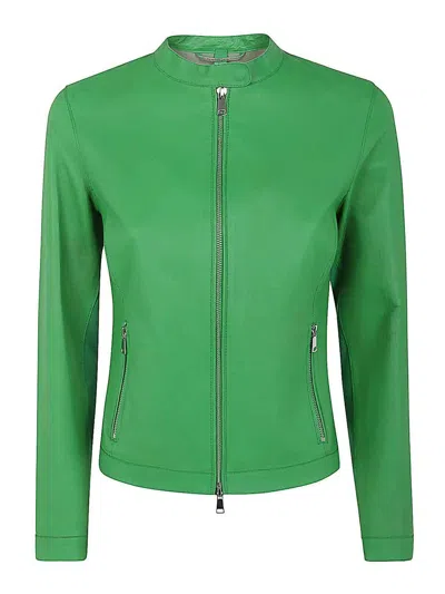 The Jackie Leathers Tarifa Leather Jacket In Green