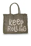 The Jacksons Barry Keep Rolling Olive Jute Bag