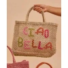 THE JACKSONS CIAO BELLA SMALL TOTE NATURAL AND MULTI