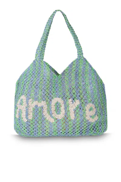 The Jacksons Dora Amore Green Jute Bag