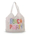 The Jacksons Drew Beach Party Natural Jute Bag In White
