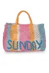 The Jacksons Henry Sunday Multi Pink Jute Bag
