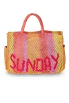 The Jacksons Henry Sunday Raspberry Jute Bag