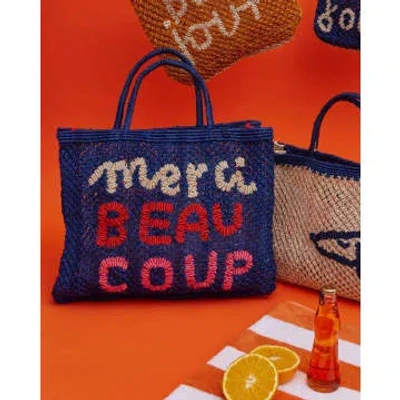 The Jacksons Merci Beau Coup Large Tote Indigo And Multi In Black