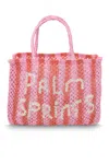 The Jacksons Palm Springs Jute Bag In Pink