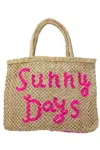 THE JACKSONS SUNNY DAYS BAG IN NATURAL AND PINK