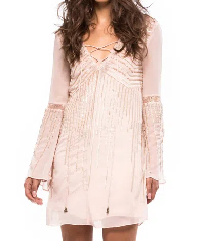 The Jetset Diaries Byzantine Mini Dress In Bare Blush In Pink