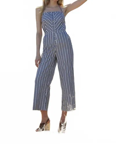 The Jetset Diaries Cornflower Jumpsuit In Multi Stripe In Blue