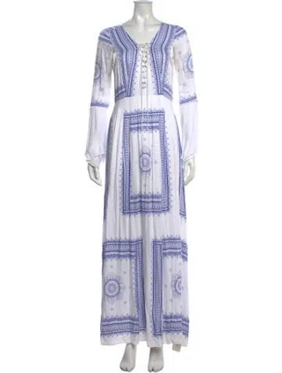 Pre-owned The Jetset Diaries Printed Long Dress In Multi