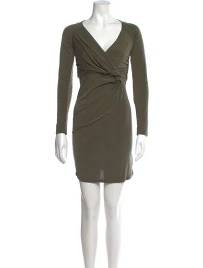 Pre-owned The Jetset Diaries V-neck Mini Dress W/ Tags In Green