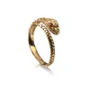 The Jewellery Store London Women's Adjustable Snake Ring In Gold Vermeil.