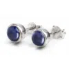 The Jewellery Store London Women's Blue / Silver September Birthstone Earrings Studs – Blue Sapphire In Sterling Silver