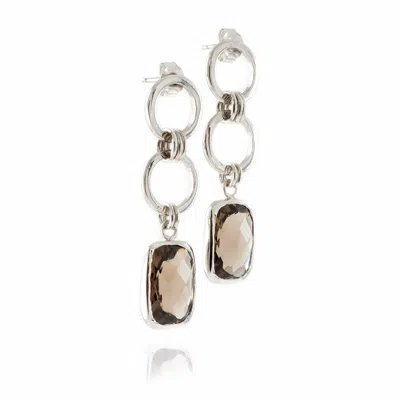The Jewellery Store London Women's Desert Sunlight Chandelier Earrings In Sterling Silver