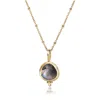 The Jewellery Store London Women's Gold / Green Labradorite ‘you Are Loved' Necklace In Gold Vermeil