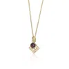The Jewellery Store London Women's Gold / Red Root Chakra/muladhara Chakra Charm Necklace In Gold Vermeil– Garnet