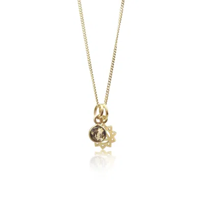 The Jewellery Store London Women's Gold / Yellow / Orange Solar Plexus Chakra/manipura Chakra Charm Necklace In Gold Vermeil– C