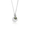 The Jewellery Store London Women's Green / Silver Heart Chakra/anahata Chakra Charm Necklace In Sterling Silver – Peridot