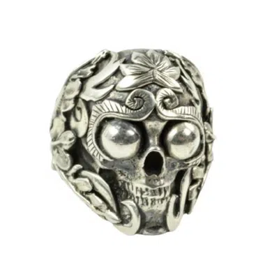 The Jewellery Store London Women's Mystic Meditation Skull Ring In Sterling Silver