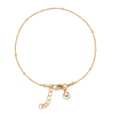 The Jewellery Store London Women's Satellite Chain Bracelet In Gold Vermeil