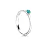 The Jewellery Store London Women's Silver / Blue December Birthstone Stackable Ring With Turquoise Gemstone In Sterling Silver