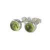 The Jewellery Store London Women's Silver / Green August Birthstone Earrings Studs – Peridot In Sterling Silver