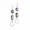 The Jewellery Store London Women's Silver / Pink / Purple Desert Night's Queen Chandelier Earrings In Sterling Silver
