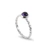 The Jewellery Store London Women's Silver / Pink / Purple February Birthstone Ring In Sterling Silver- Amethyst