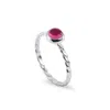 The Jewellery Store London Women's Silver / Pink / Purple October Birthstone Ring In Sterling Silver-pink Tourmaline
