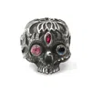 The Jewellery Store London Women's Silver / Red / Blue Mystic Third Eye Ring With Ruby Garnet & Lolite In Sterling Silver