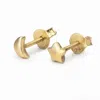 The Jewellery Store London Women's Star And Moon Studs In Gold Vermeil