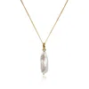 The Jewellery Store London Women's Thick Biwa Pearl Necklace In Gold Vermeil In Gold